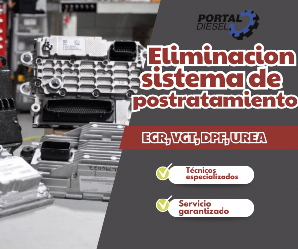 Eliminacion de Sistema de Postratamiento (EGR, VGT, DPF, UREA)